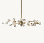 Boule De Cristal Clear Glass Oval Chandelier 72"