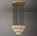 Boule De Cristal Clear Glass Round Cluster Chandelier 24"