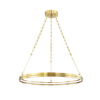 Rosendale 1-Light Chandelier in Aged Brass 28L x 28W x 2.25H