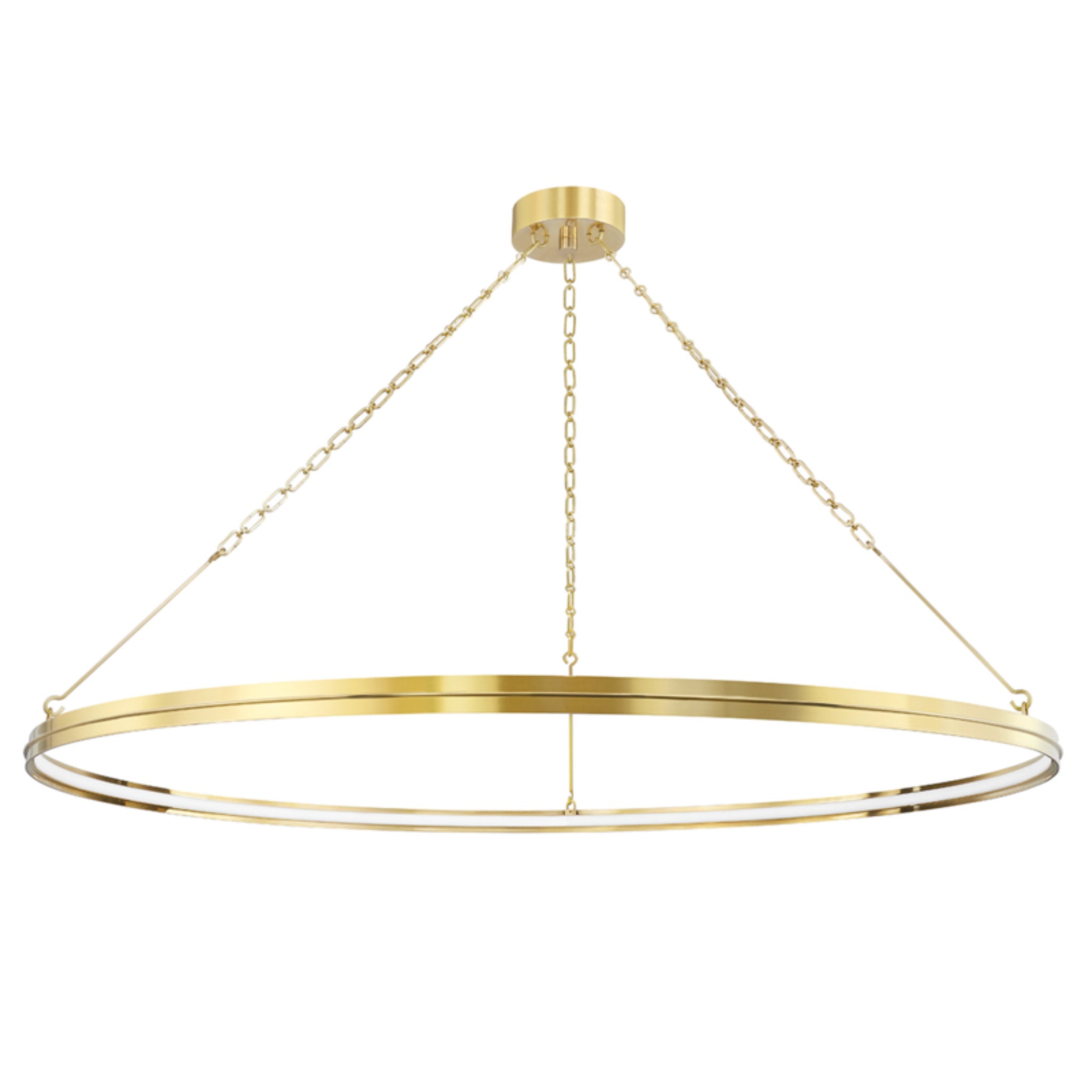 Rosendale 1-Light Chandelier in Aged Brass 56L x 56W x 2.25H
