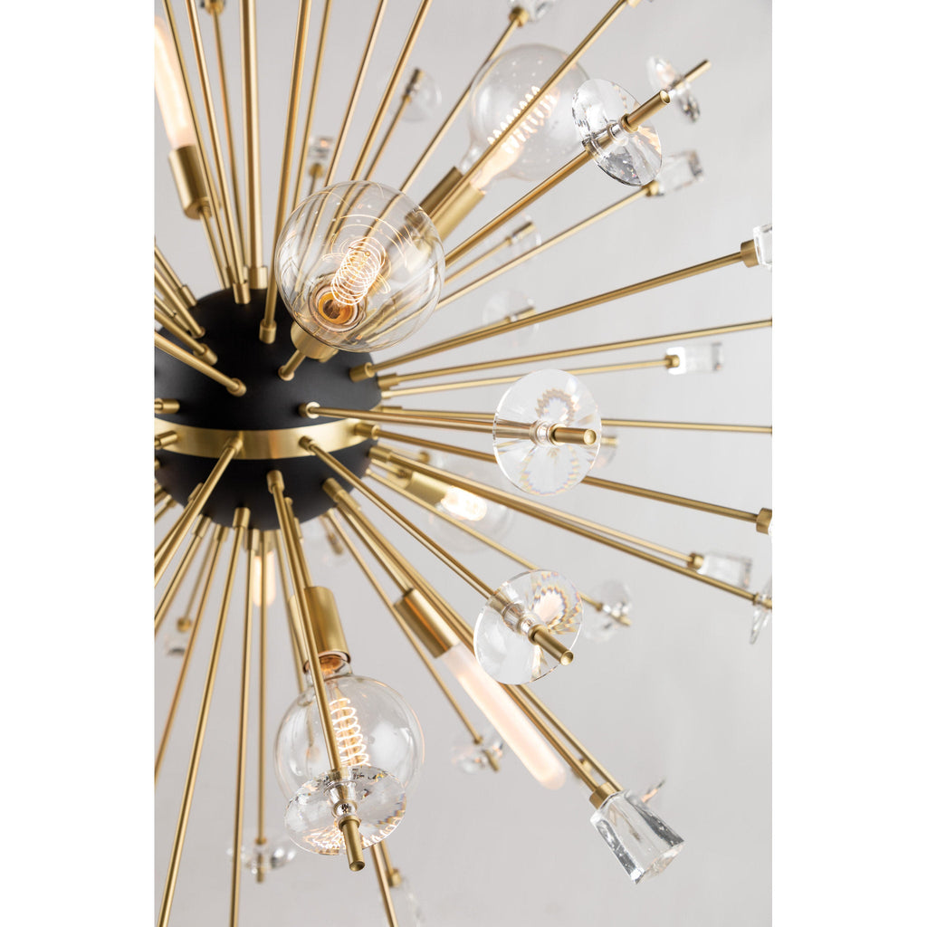 Liberty 6-Light Chandelier in Aged Brass 32L x 32W x 32H