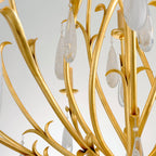 Prosecco 6-Light Chandelier in Gold Leaf 31L x 31W x 35.5H