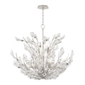 Tulip 9-Light Chandelier in Silver Leaf 27.75L x 27.75W x 21.75H