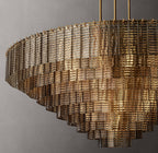 Sirene Smoke Glass Round Chandelier 65"