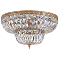 Waltham 30'' Clear Hand Cut Olde Brass Flush Mount Gold 30"W x 16"H x 30"D