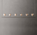 Boule De Cristal Smoke Glass Linear Chandelier 60"
