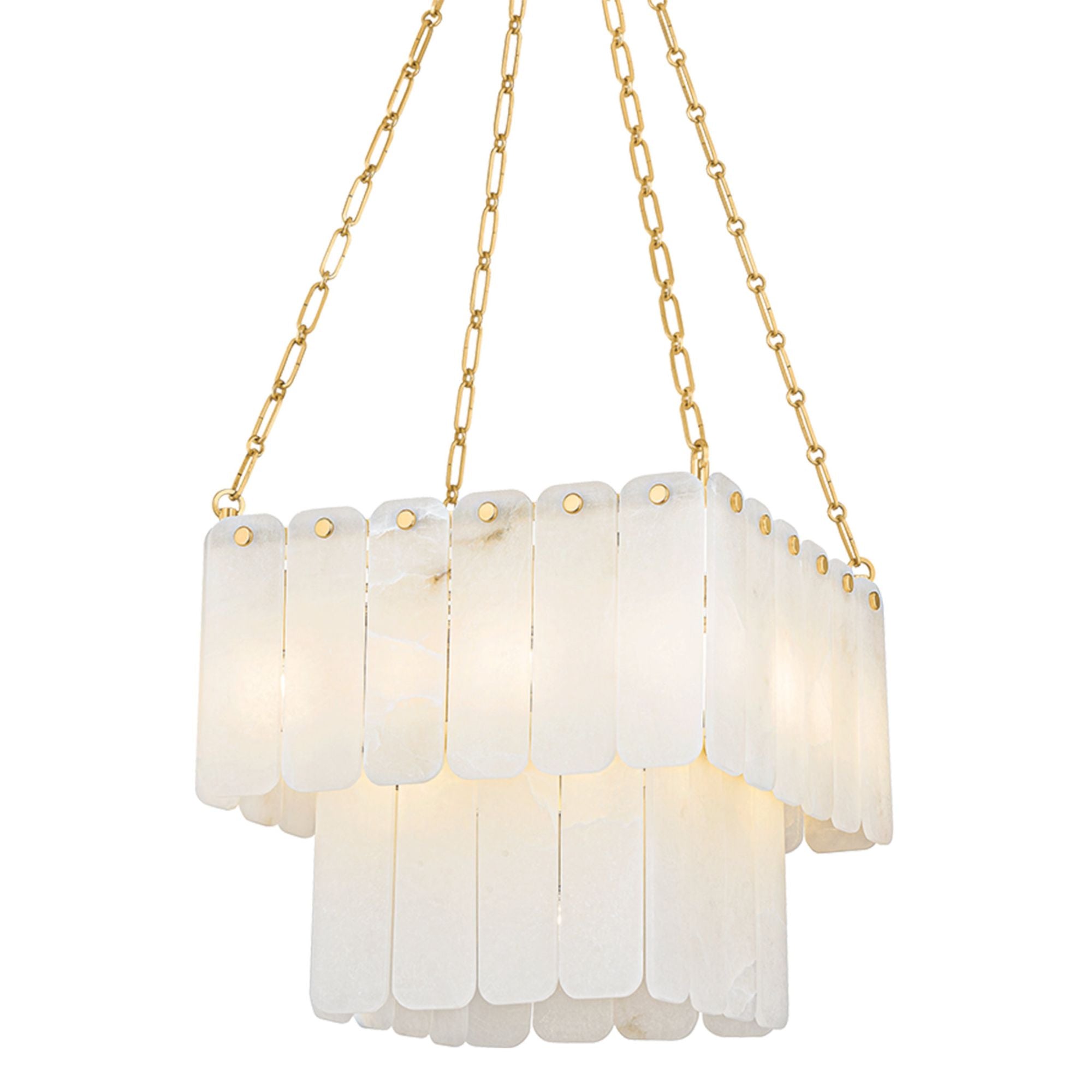 Moissanite 17-Light Chandelier in Aged Brass 20L x 20W x 18.25H