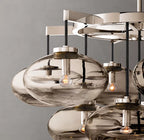 Cabrette Clear Glass Round Chandelier 36"