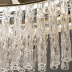 Chime 8-Light Chandelier in Silver Leaf Polished Stainless 26.75L x 26.75W x 11H
