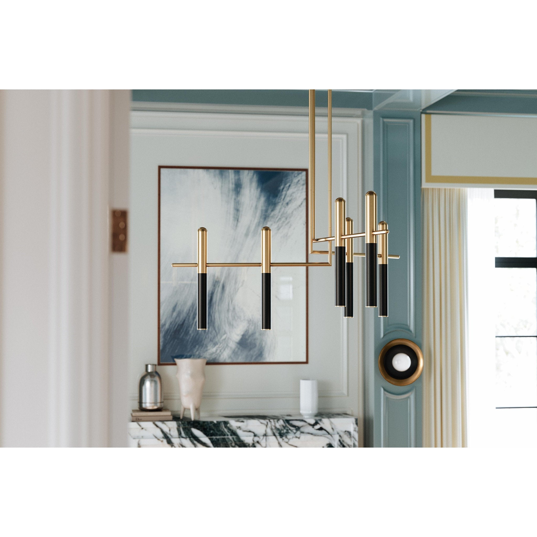Thurston 6-Light Chandelier in Aged Old Bronze 56.75L x 56.75W x 12.25H