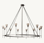 Torche De Verre Round Chandelier 70"