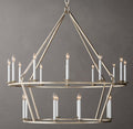 19TH C. ENGLISH OPENWORK TWO-TIER ROUND CHANDELIER 50"