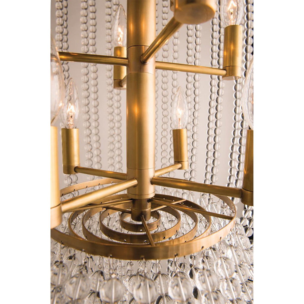 Royalton 12-Light Chandelier in Aged Brass 26L x 26W x 37.5H