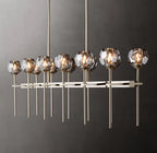 Boule De Cristal Smoke Glass Double Linear Chandelier 60"