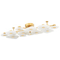 Holmdel 12-Light Semi Flush in Aged Brass 54L x 23.75W x 7.25H