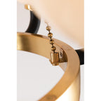 Werner 8-Light Chandelier in Aged Brass/Black 46L x 46W x 14.5H