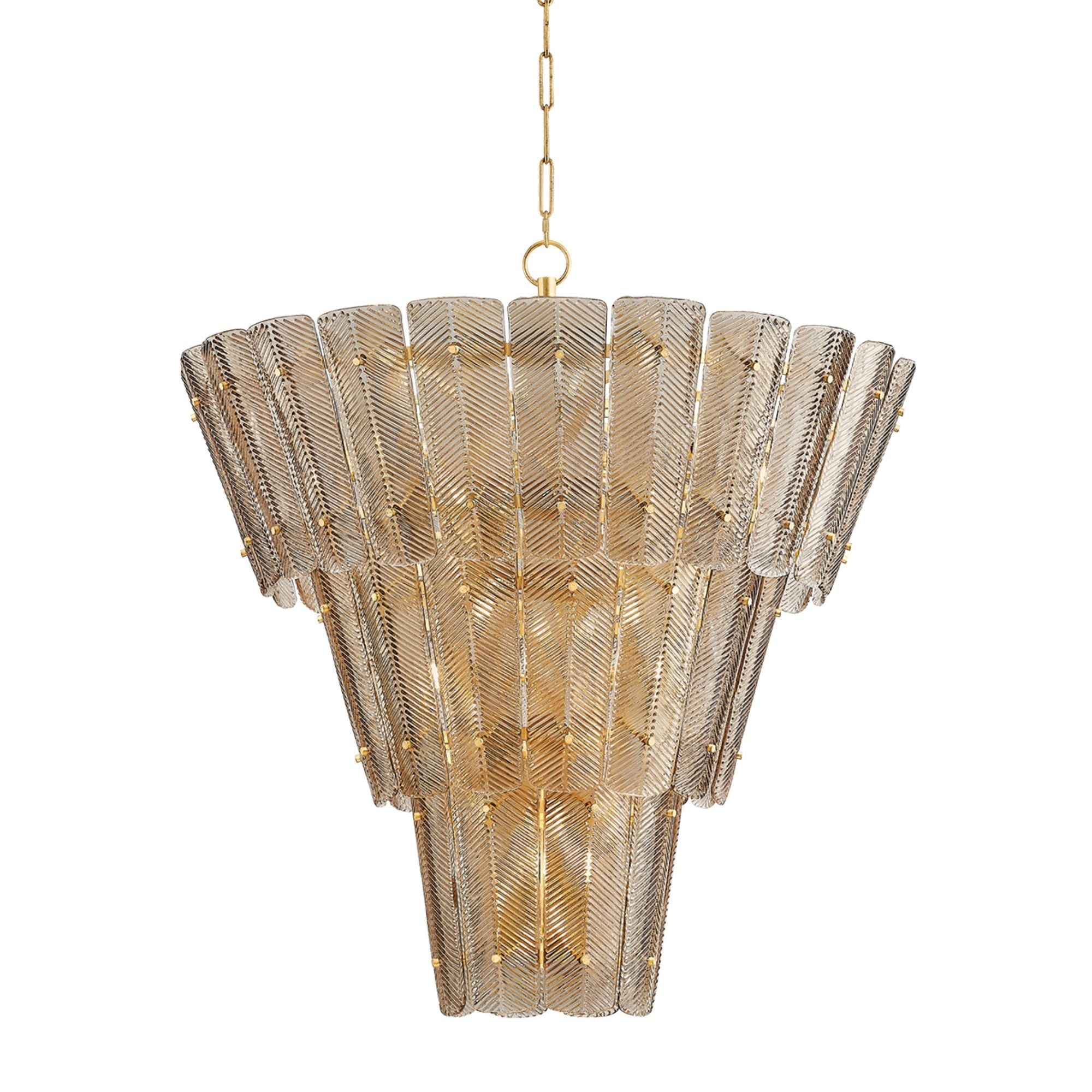 Cassian 18-Light Chandelier in Vintage Gold Leaf 44.5L x 44.5W x 46H