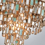 Dolcetti 7-Light Chandelier in Champagne Leaf 18L x 18W x 24.5H