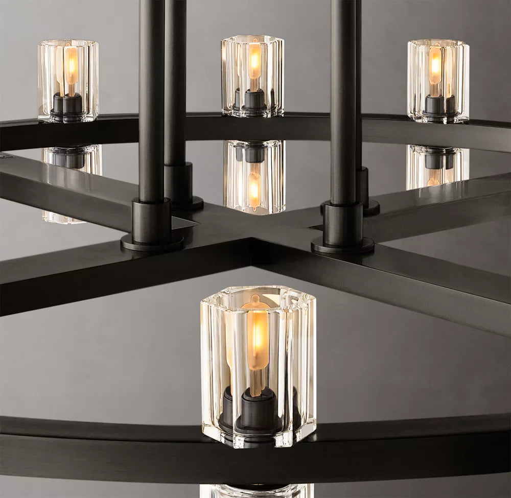 Arcachon LED Round Two-Tier Chandelier 60"