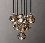 Boule De Cristal Smoke Glass Round Cluster Chandelier 14"