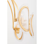 Danes 12-Light Chandelier in Vintage Gold Leaf 34L x 34W x 33H