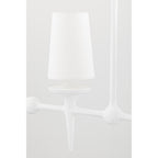 Torch 8-Light Chandelier in White Plaster 48L x 48W x 30.5H