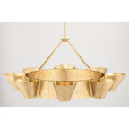 Reeve 8-Light Chandelier in Vintage Gold Leaf 37.5L x 37.5W x 18H