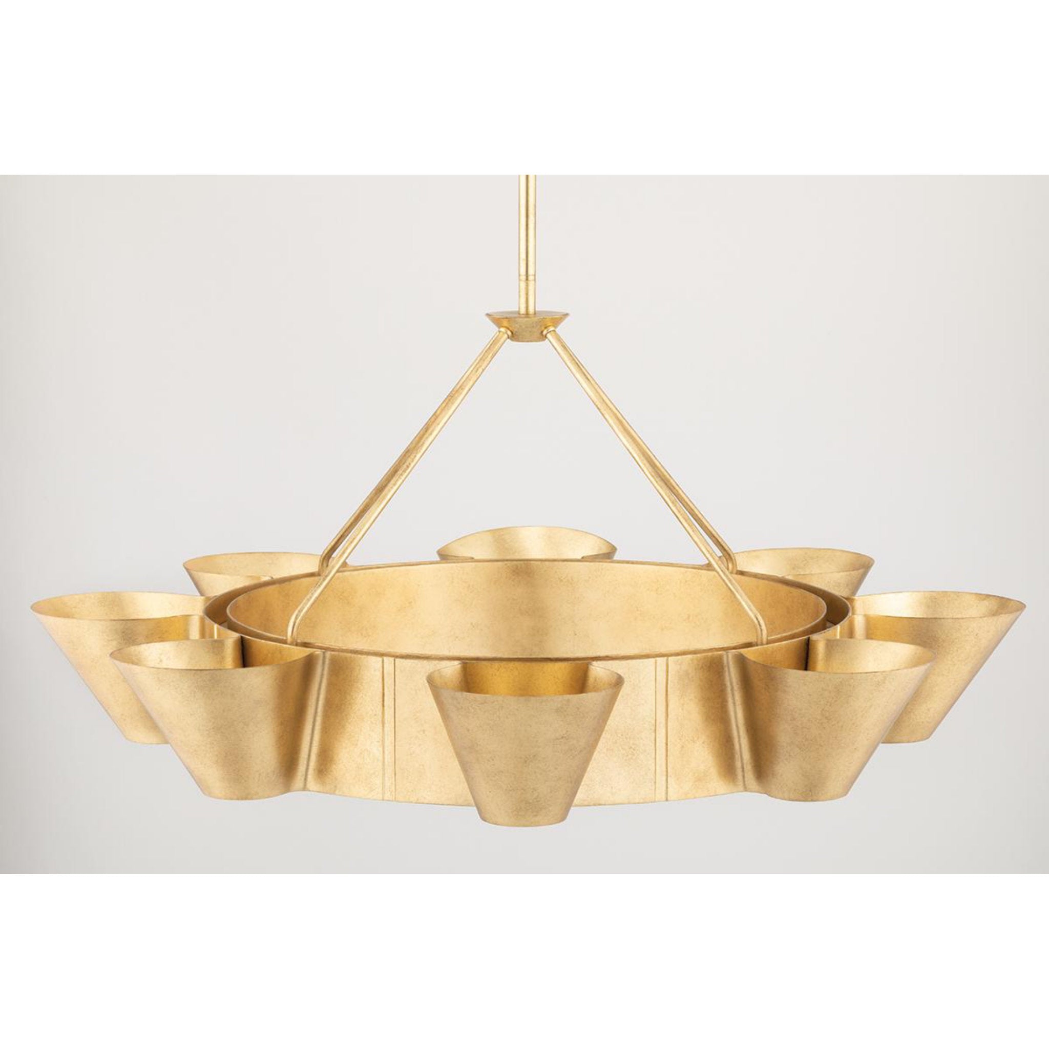 Reeve 8-Light Chandelier in Vintage Gold Leaf 37.5L x 37.5W x 18H