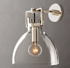 Machinist Glass Cloche Sconce 10"