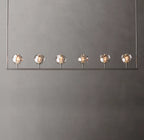 Boule De Cristal Smoke Glass Linear Chandelier 60"