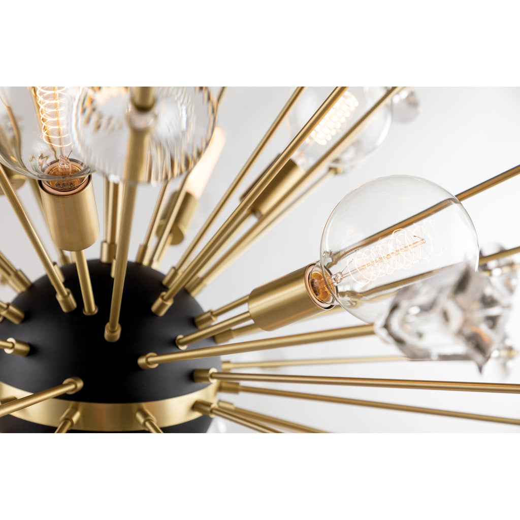 Liberty 6-Light Chandelier in Aged Brass 32L x 32W x 32H