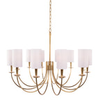 Mason 12-Light Chandelier in Aged Brass 34.5L x 34.5W x 27.25H