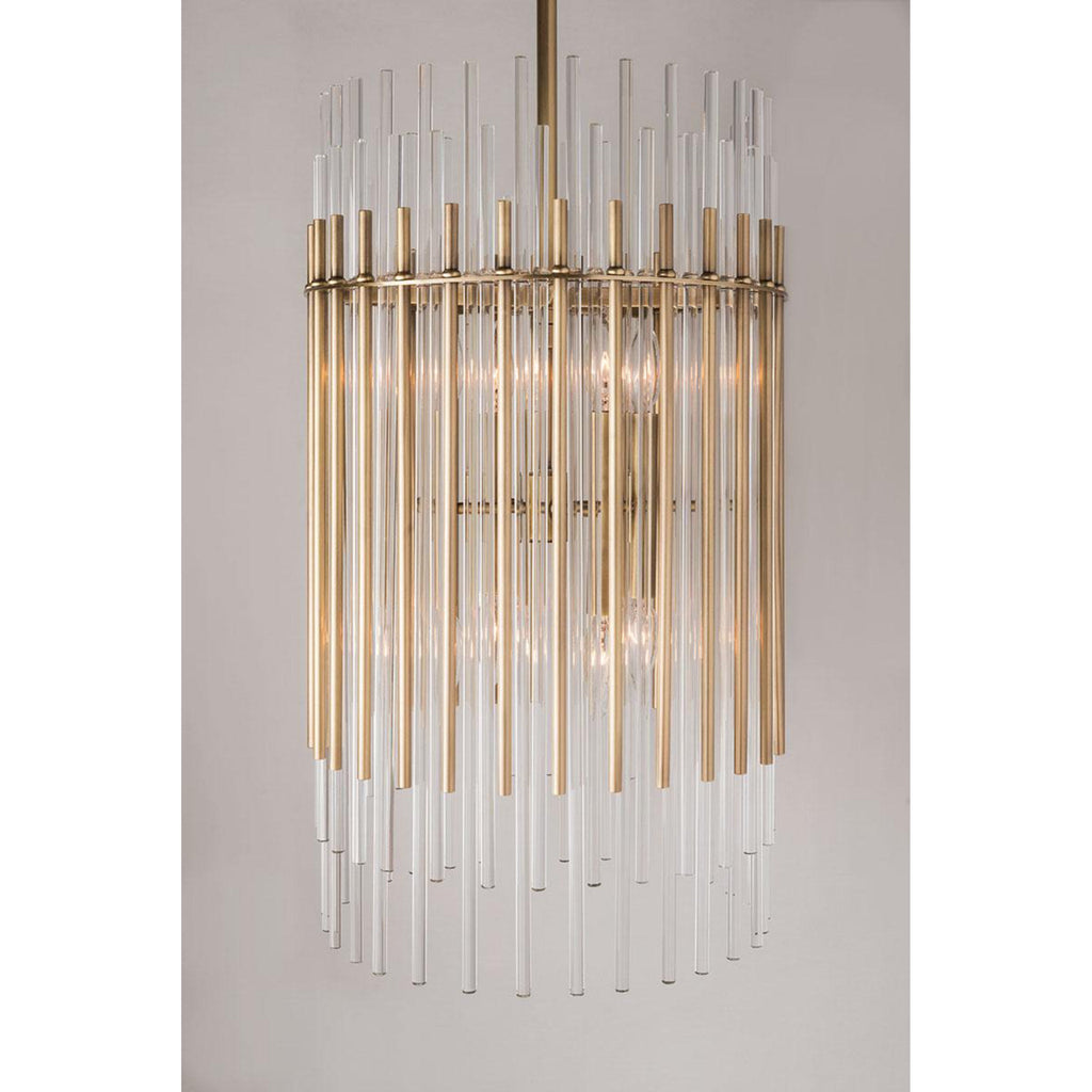 Wallis 10-Light Chandelier in Aged Brass 20.75L x 20.75W x 30.75H