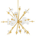 Maynard 12-Light Chandelier in Aged Brass 44.5L x 44.5W x 32H