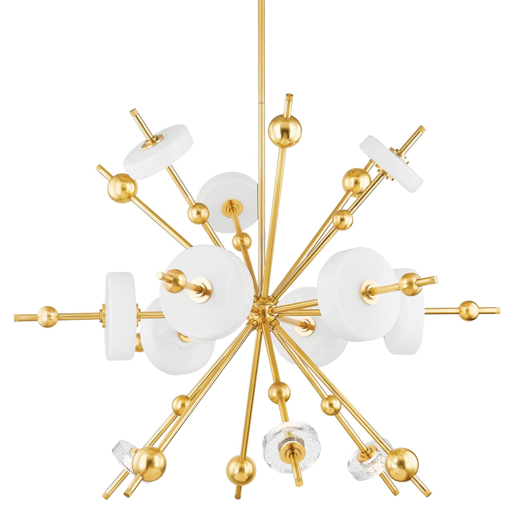 Maynard 12-Light Chandelier in Aged Brass 44.5L x 44.5W x 32H