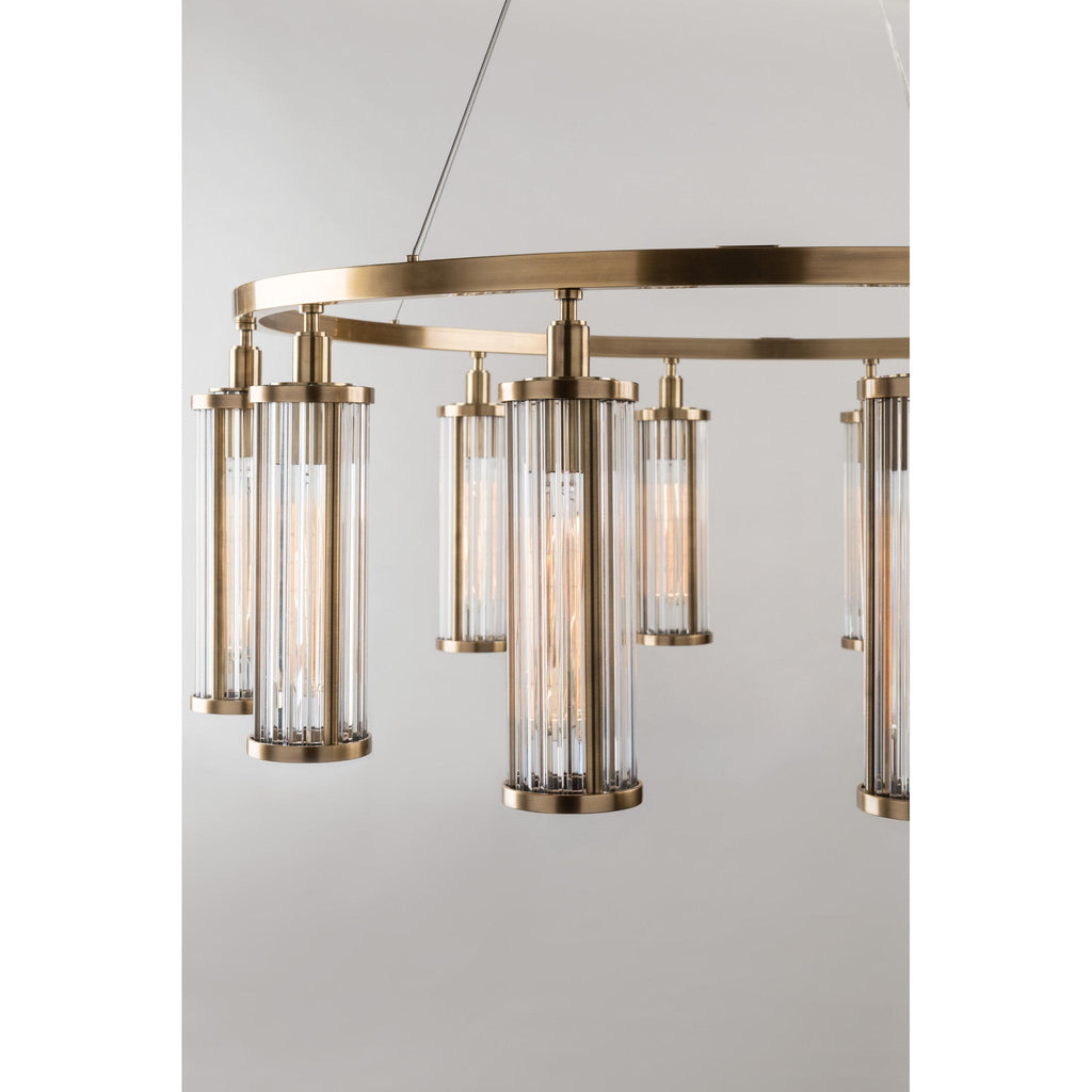 Marley 12-Light Chandelier in Aged Brass 42.5L x 42.5W x 15.75H