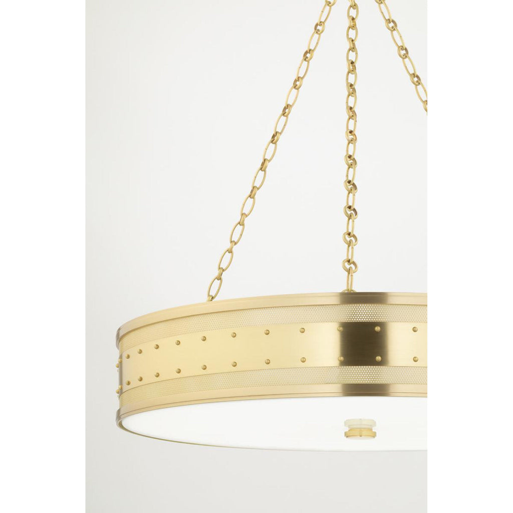 Gaines 4-Light Chandelier in Aged Brass 22L x 22W x 5.75H