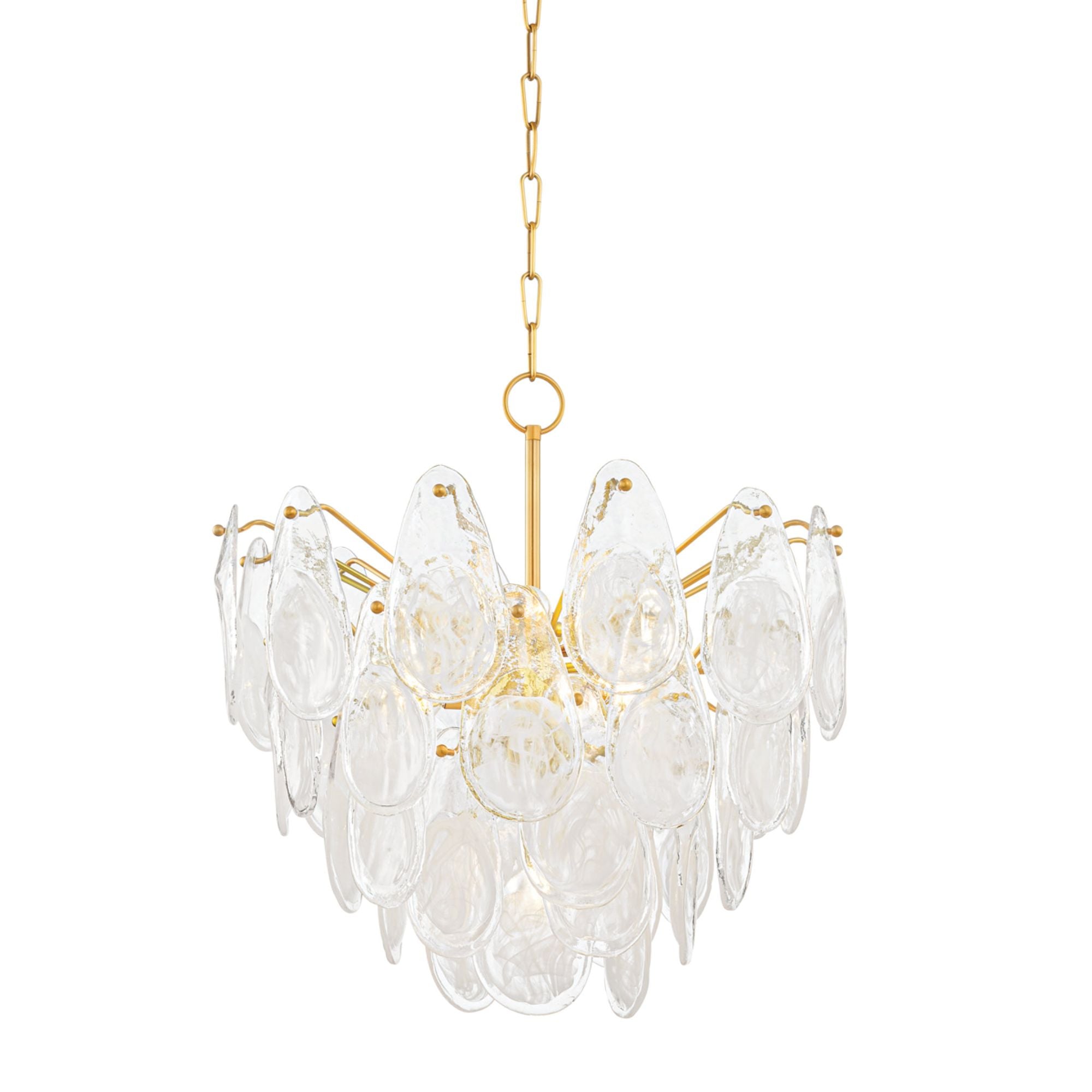 Darcia 7-Light Chandelier in Aged Brass 24L x 24W x 24.25H