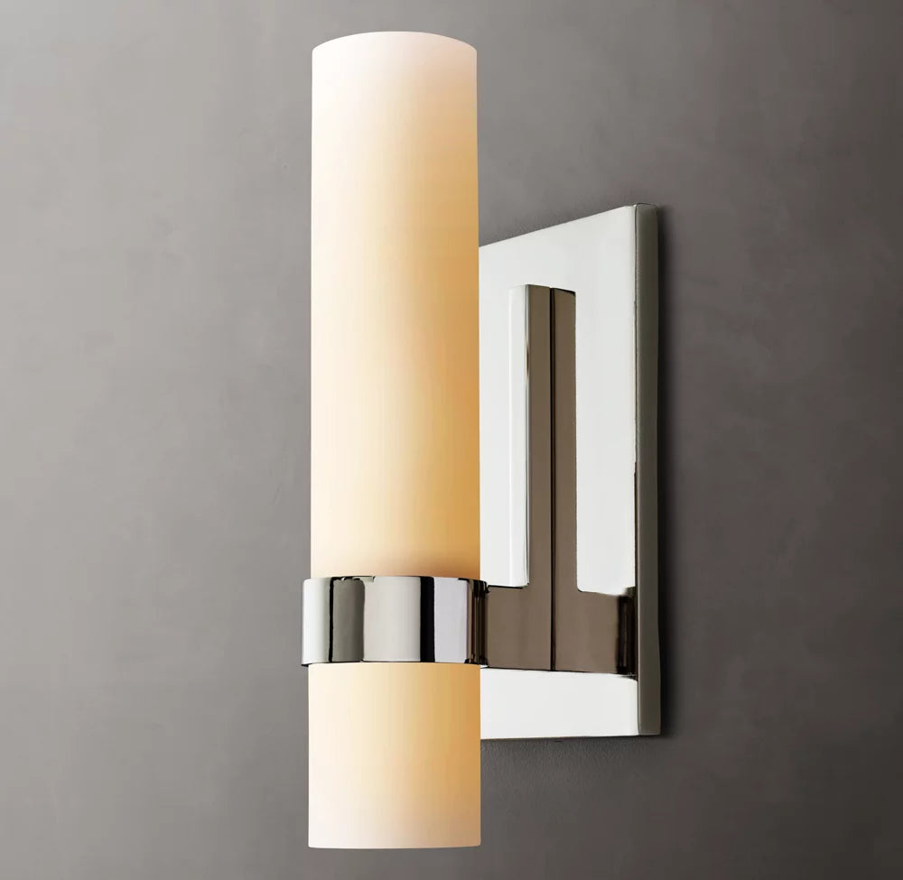 Ravelle Milk Glass Sconce 12"