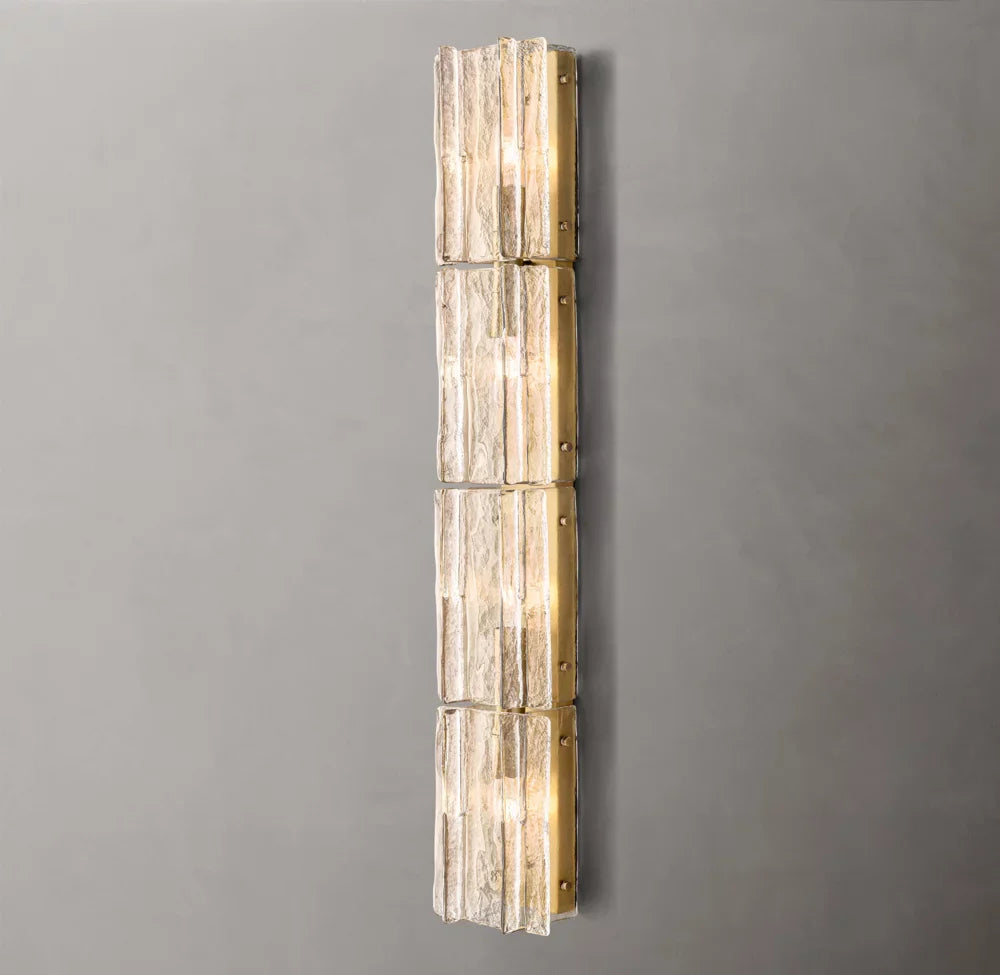 Lattice Clear Glass Grand Sconce