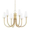 Ripley 6-Light Chandelier in Aged Brass 31.75L x 31.75W x 20.25H
