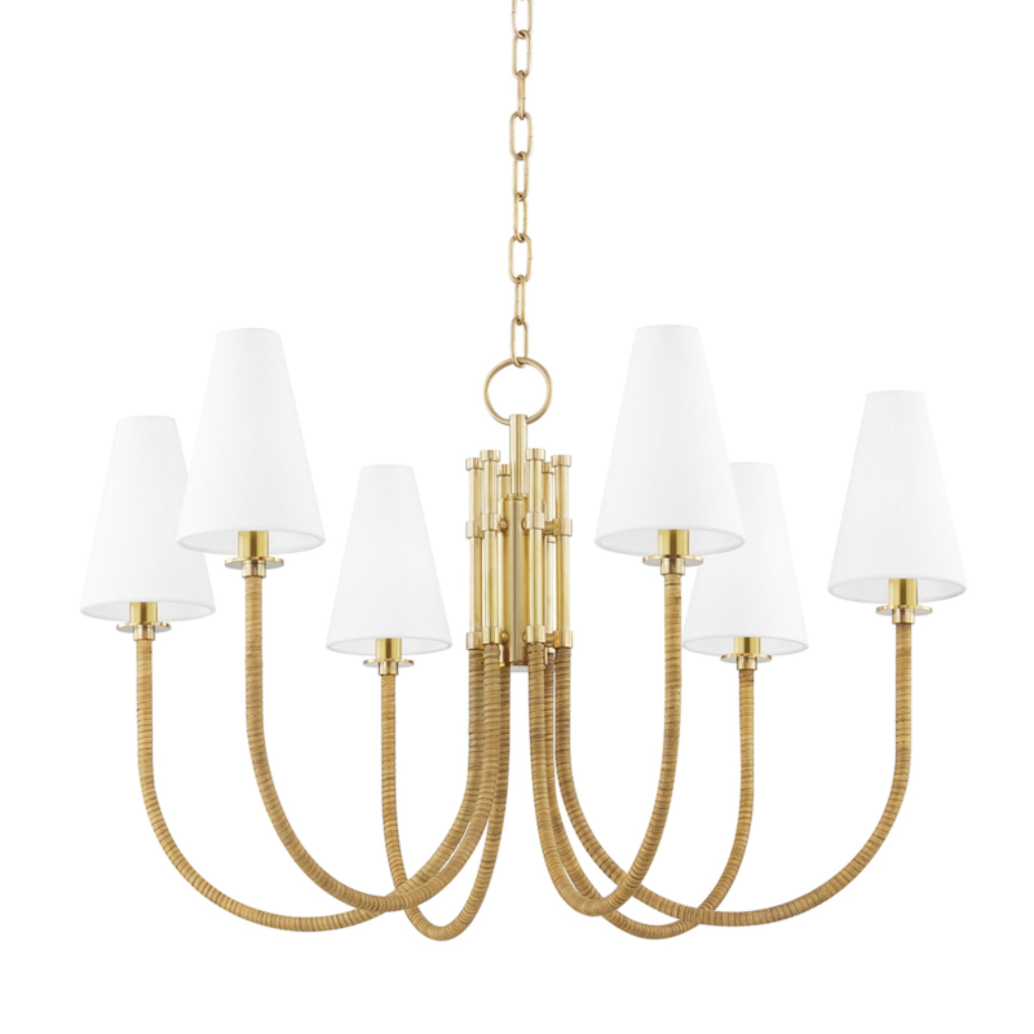 Ripley 6-Light Chandelier in Aged Brass 31.75L x 31.75W x 20.25H