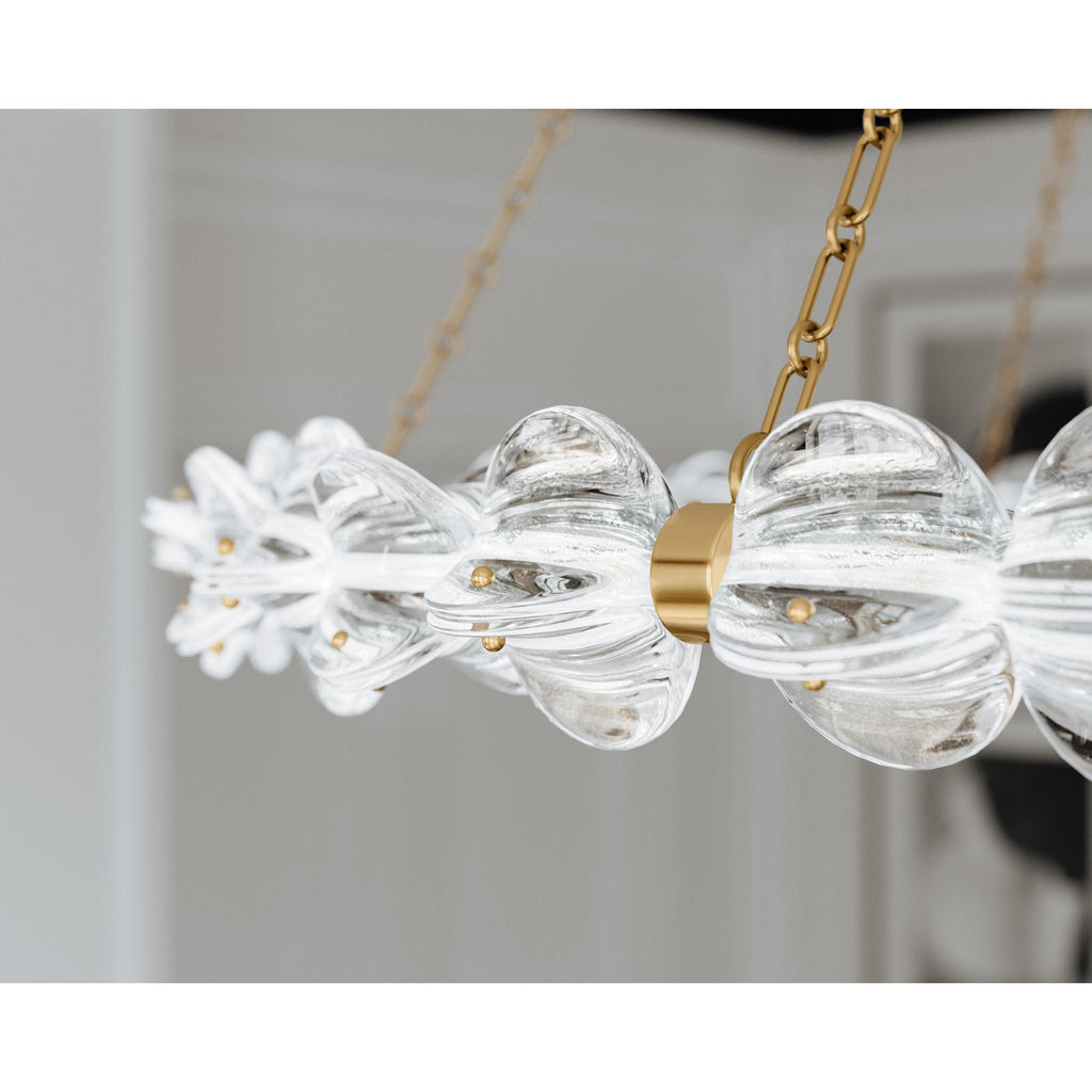 Lindley 1-Light Chandelier in Aged Brass 54.5L x 54.5W x 4.625H