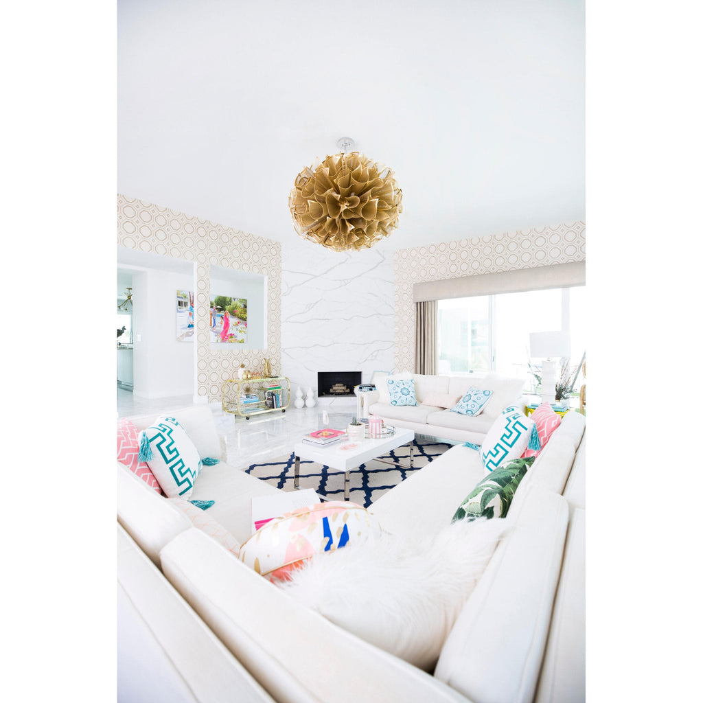 Pulse 20-Light Chandelier in Gold Leaf 45.5L x 45.5W x 44H