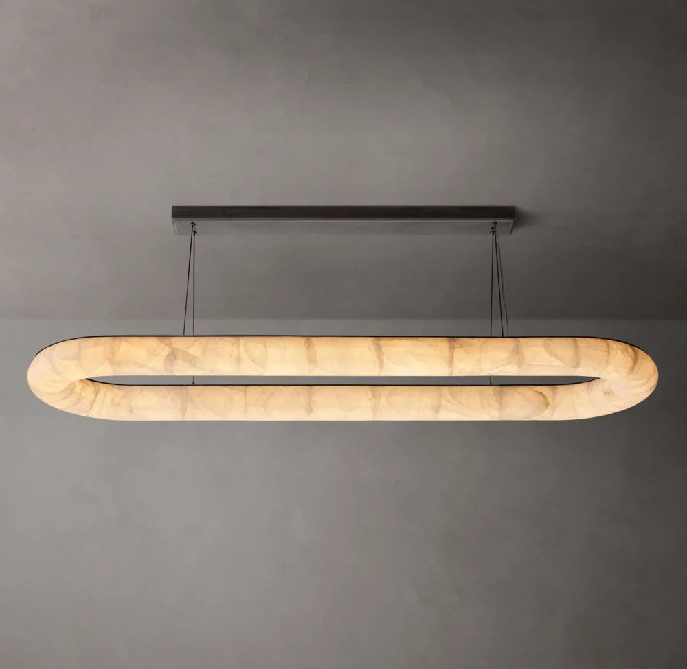 Rivage Lisse Oval Chandelier 74"