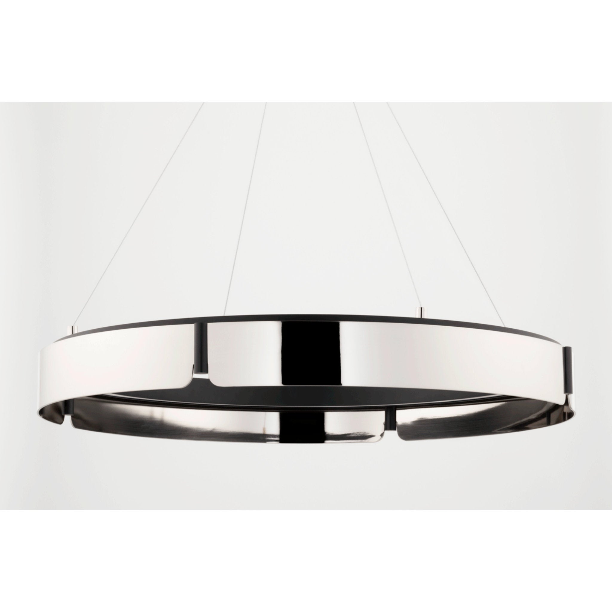 Tribeca 0-Light Chandelier in Burnished Nickel/Black Combo 32.75L x 32.75W x 5H