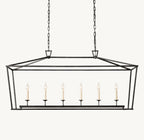 19th C. English Openwork Rectangular Chandelier 54"