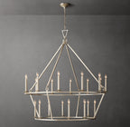 19TH C. ENGLISH OPENWORK TWO-TIER ROUND CHANDELIER 50"