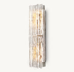 Lattice Clear Glass Sconce 30"