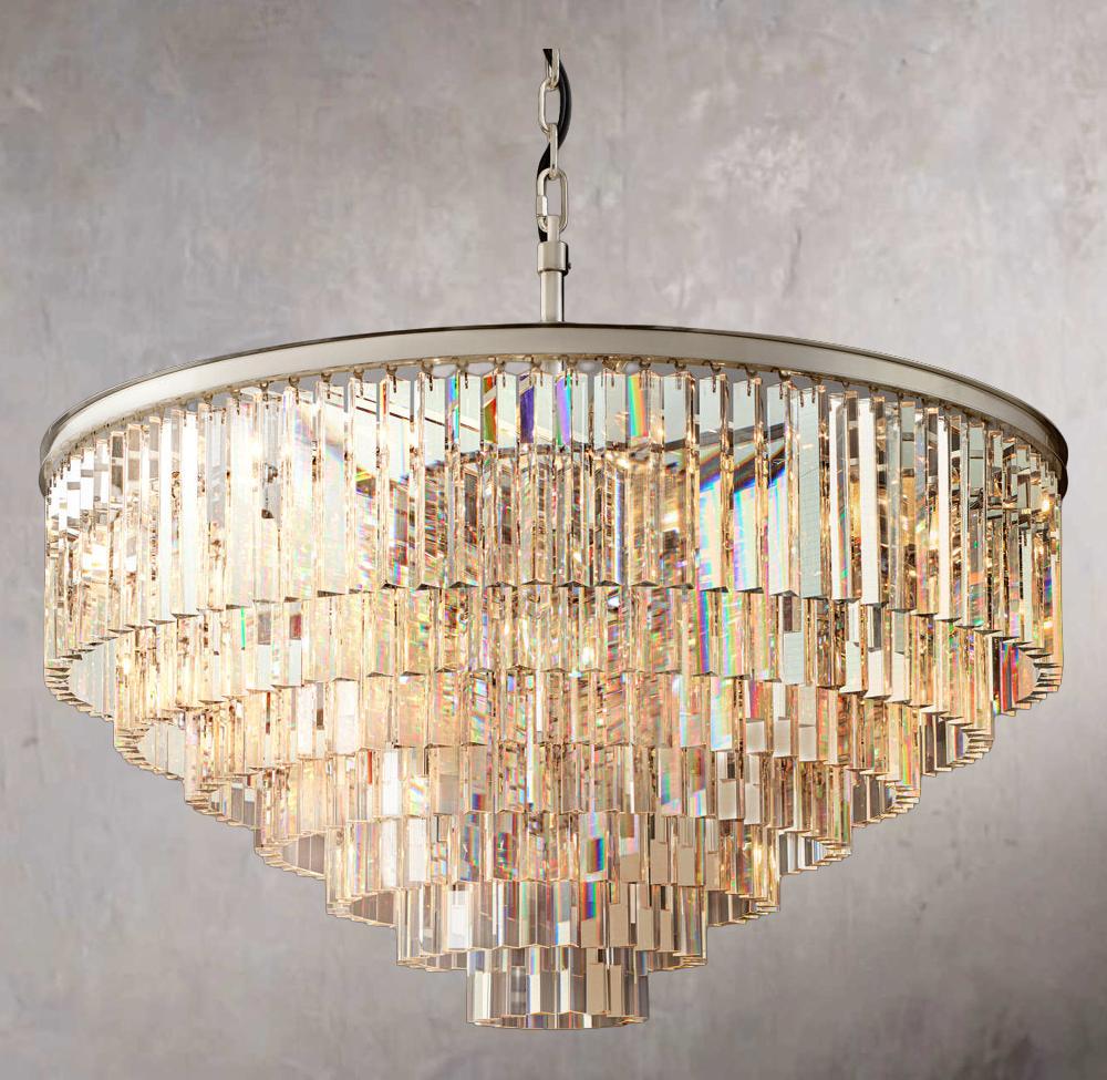 Vintage Odeon Circular Chandelier 44"